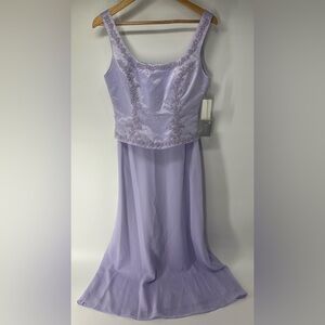 Badgley Mischka Lavender Embellished Two-Piece Evening Dress NWT